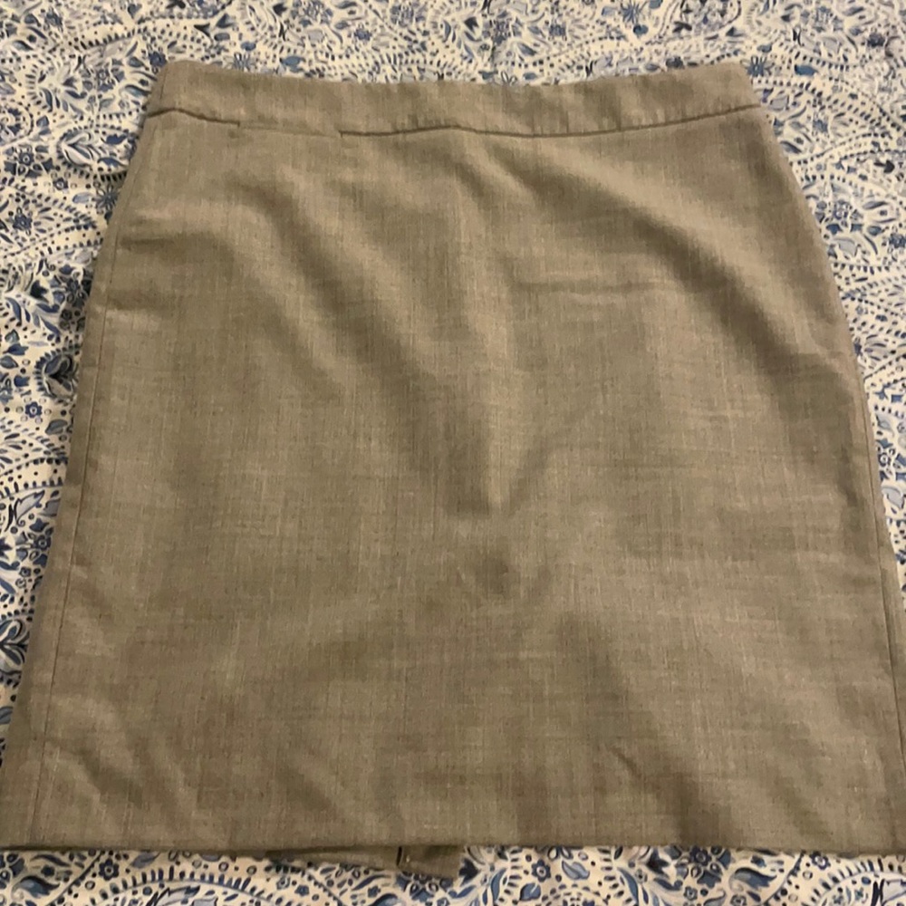 J Crew Gray Suiting Pencil Skirt